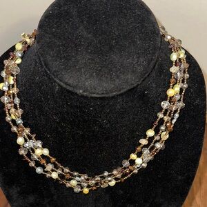 Chic Multi-Strand Beaded Necklace in